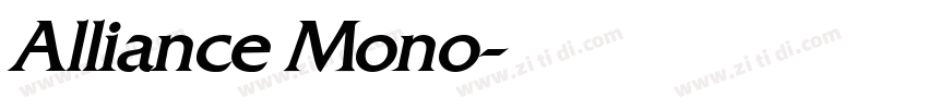 Alliance Mono字体转换 Alliance Mono字体转换
